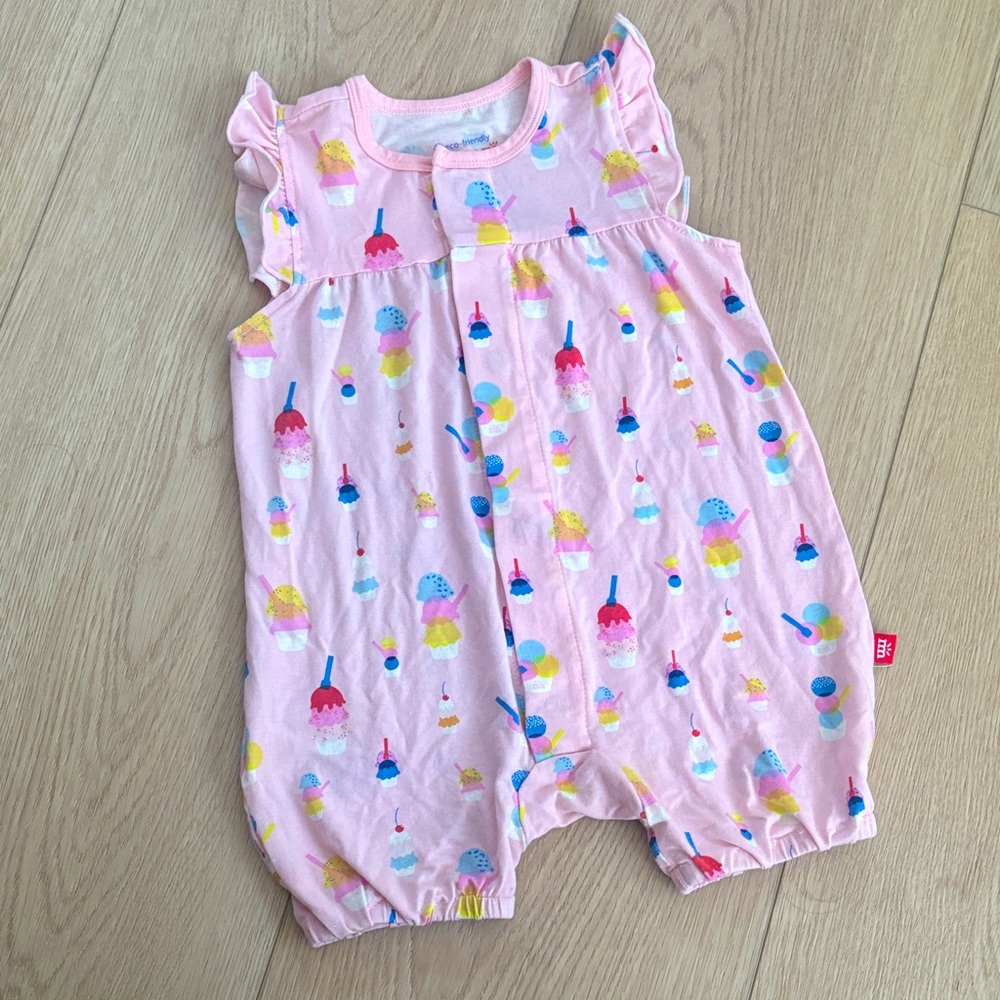 Magnetic me ice cream bloomers onesie short sleeve onesie